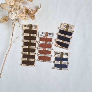 Vintage laine Saint Pierre Paris/fil couture/coudre mercerie/écheveaux carton/matériaux fourniture accessoire textile/travaux aiguilles