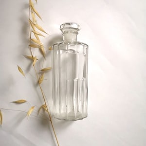 Vintage Glasflasche/facettierter Stopfen/Flasche Frankreich Accessoire/1900er Jahre/handgefertigt/Flohmarkt Glaswaren Accessoire Wohnutensil