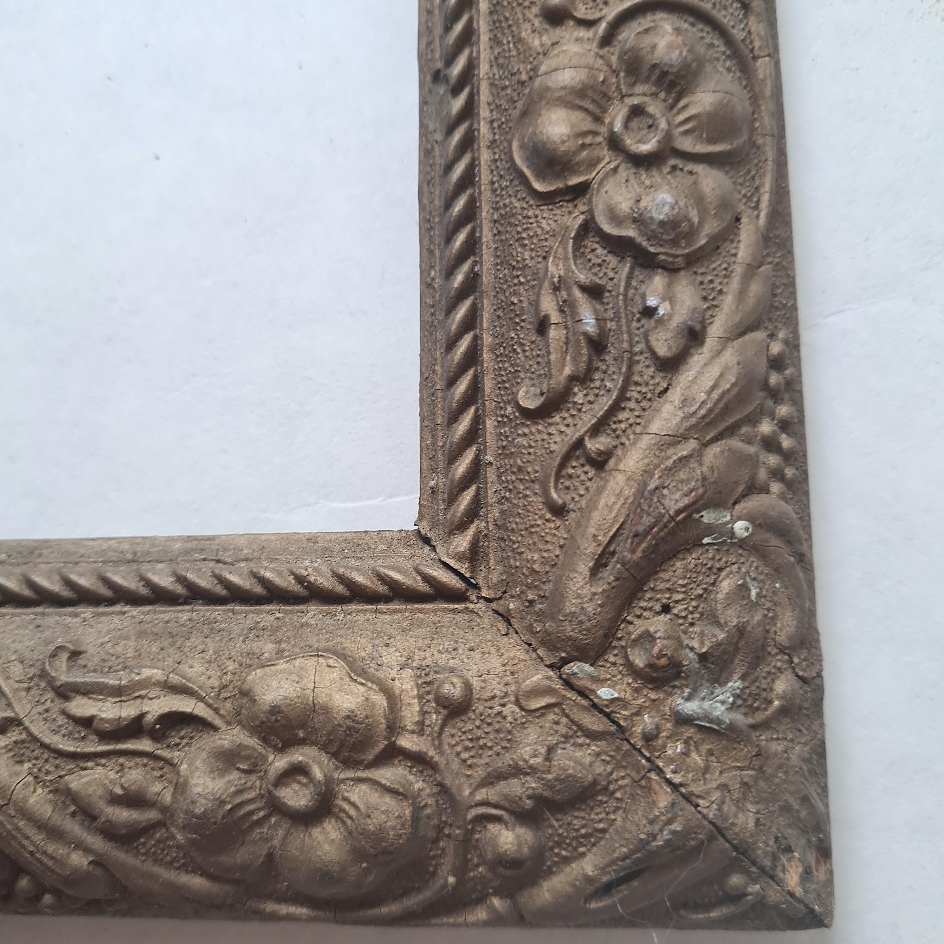 Vintage Carved Wood Frame/canvas Picture Frame/antique Wall