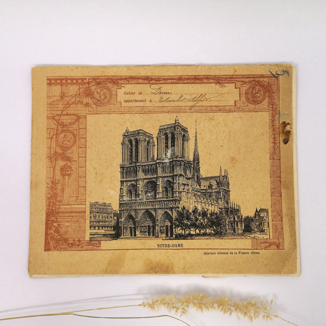 ◆SALEフランスアンティーク1900年初頭パリ写真集ノートルダムルーヴル紙もの il_1080xN.2166690459_j7ng.jpg