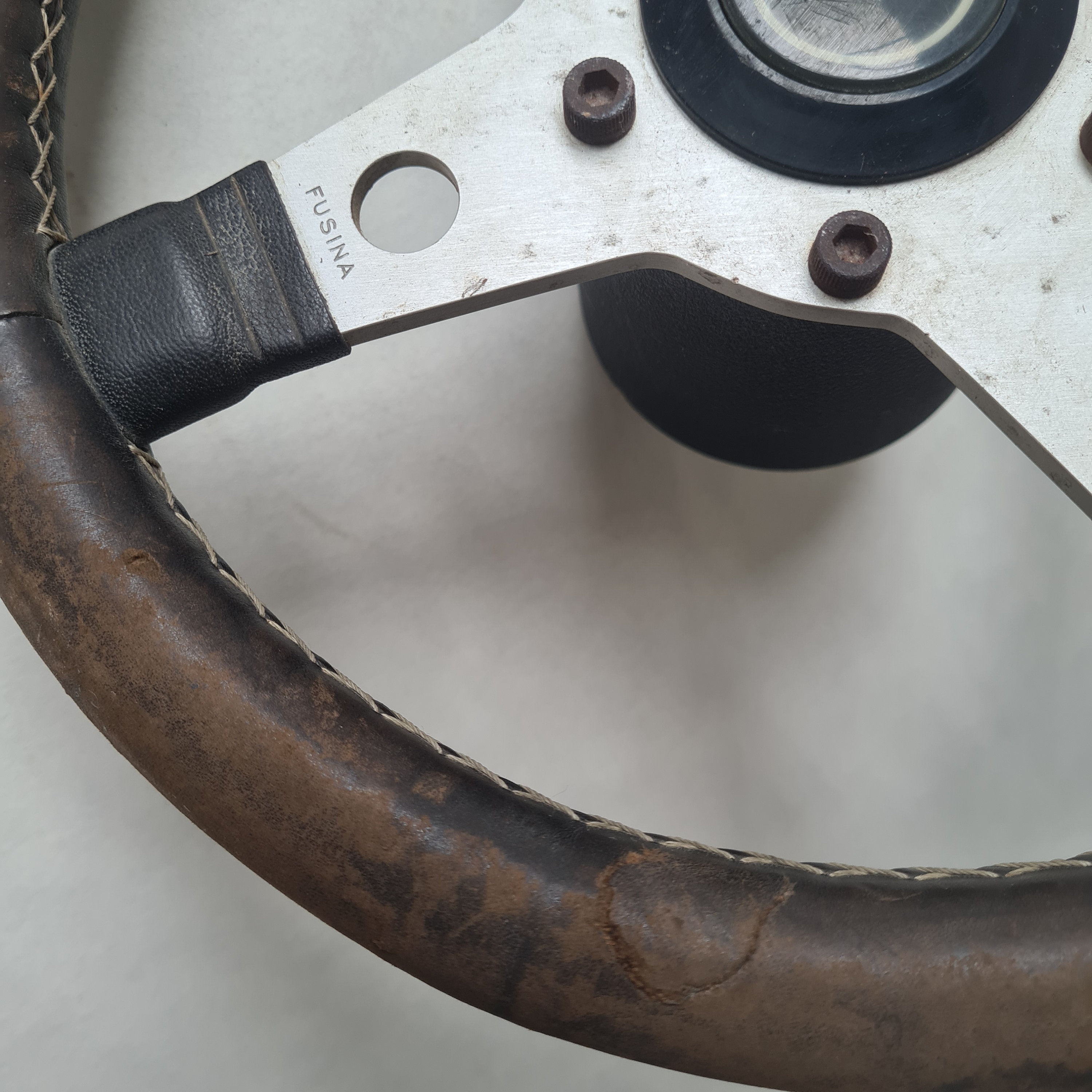 Vintage 3-spoke Steering Wheel/fusina Italy/retro Oldtimer