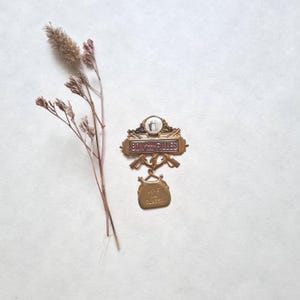 Vintage "Good For Girls" conscript medal/decoration badge cockade pin/revision advice suitable for class service/period collection French