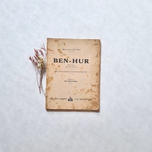 Vintage Ben Hur bookish edition of Metro Goldwyn Mayer photographs/film movie/black and white notebook/1920s cinema collection/Lew Wallace