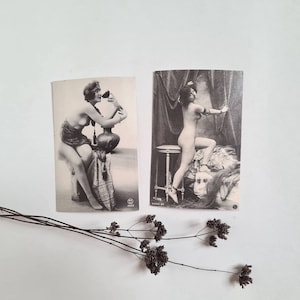 Vintage cartes postales "Les Nus" Poses Fatales/anciennes noir blanc collection/courrier/photo photographie femmes/collection images France