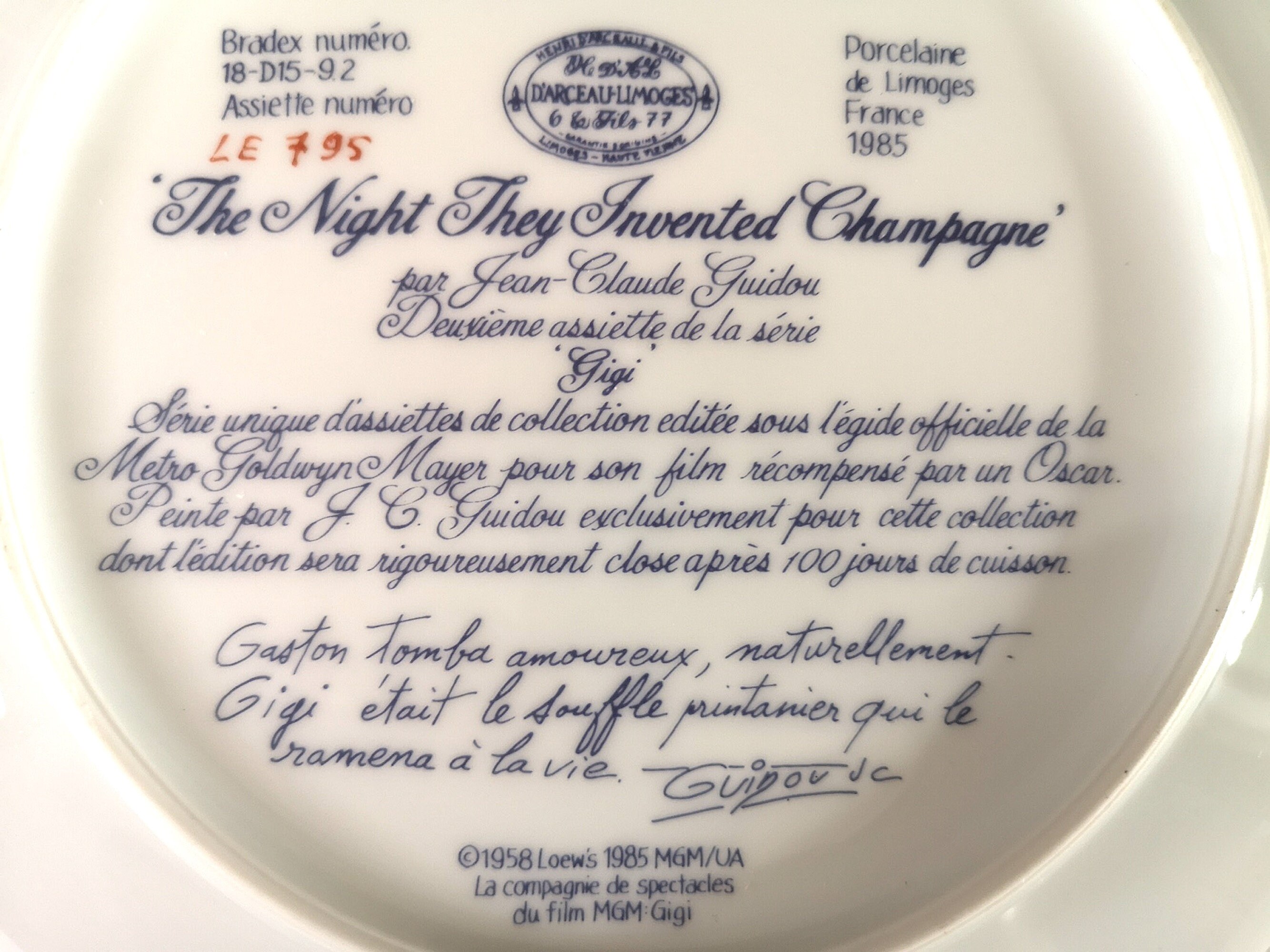 ヴィンテージ磁器皿/リモージュ、フランス/ジジ コレクション