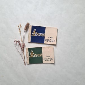 Fotografías antiguas en plata/blanco y negro/vistas de Argel, Argelia/cuaderno de la colección La Cigogne/retro antiguo de los años 40/souvenir de turismo de viaje