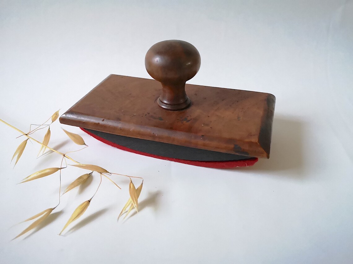 Vintage tampon bascule encre buvard accessoire papeterie bois Etsy