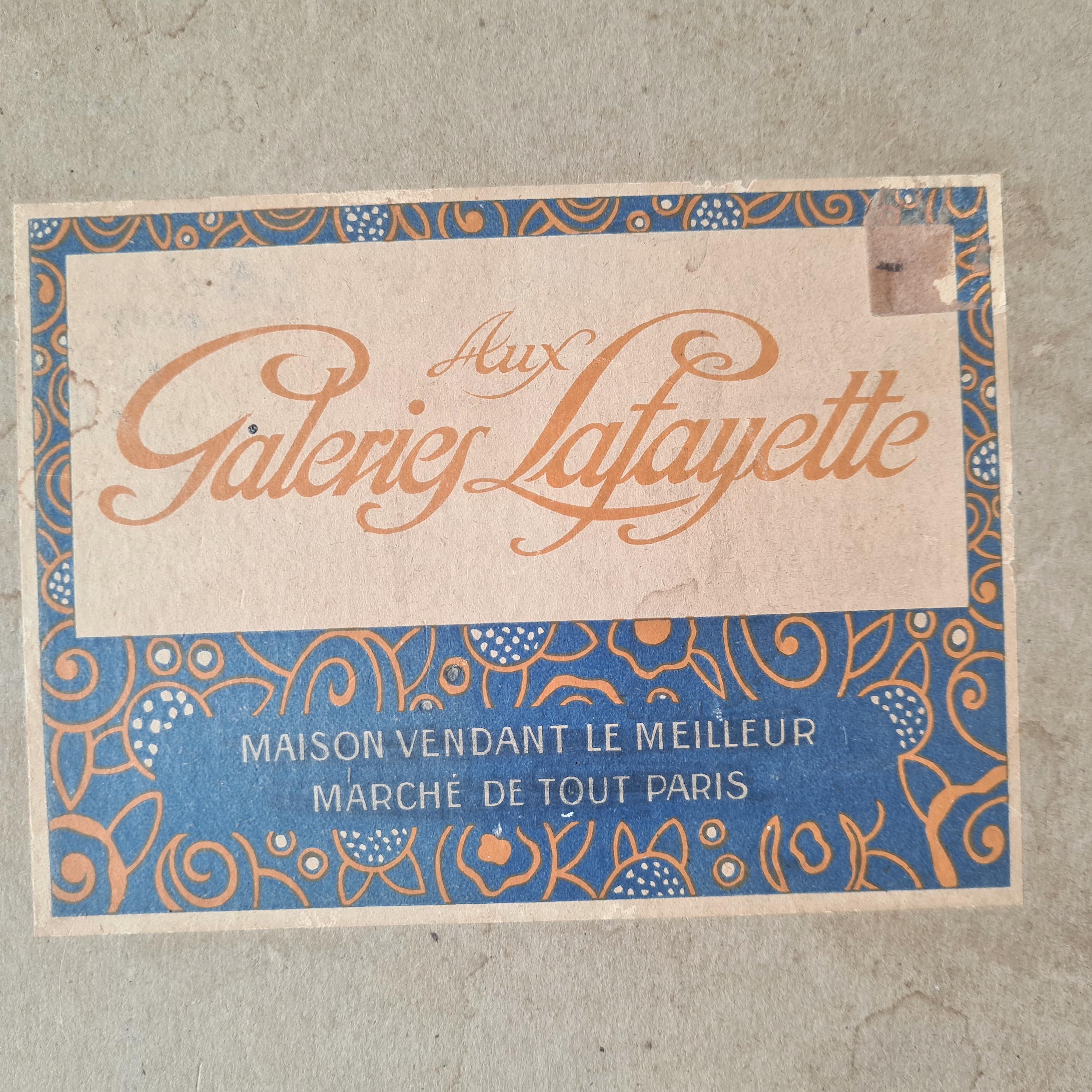 Vintage Galeries Lafayette Paris Box/rigid Cardboard/parisian 