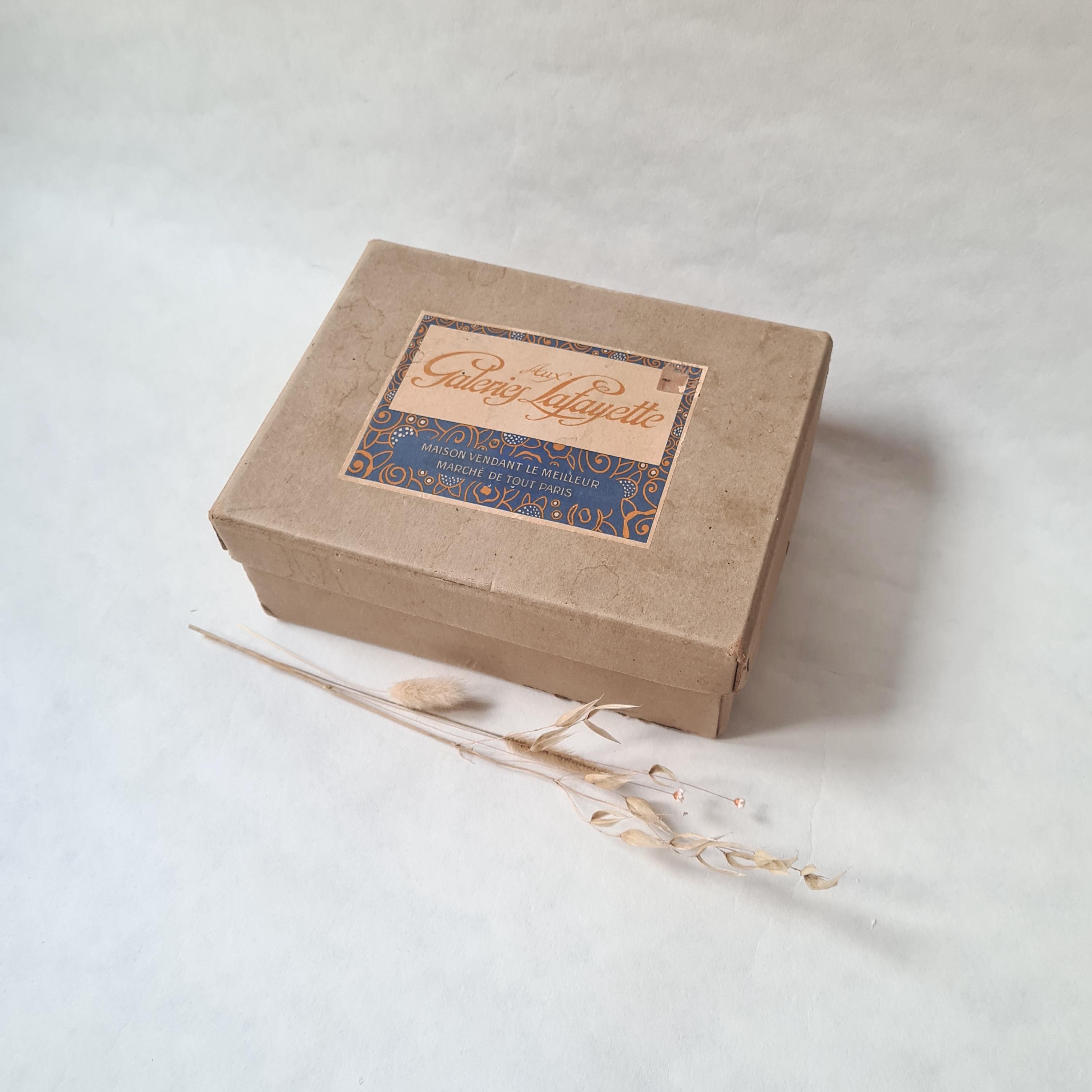 Vintage Galeries Lafayette Paris Box/rigid Cardboard/parisian 