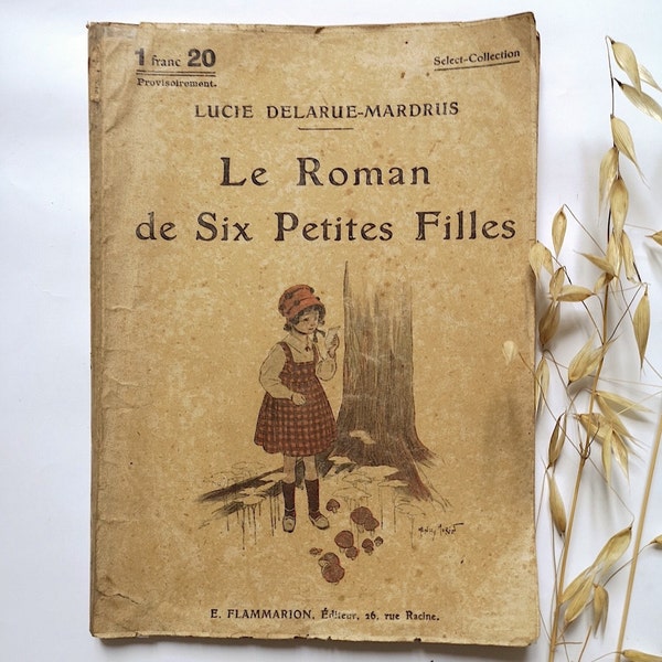 Vintage livre "Le Roman De Six Petites Filles" Lucie Delarue-Mardrus Flammarion Select Collection ancien jeunesse collection enfant roman