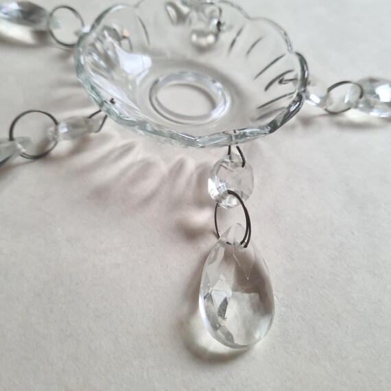 ヴィンテージ クリスタル ボベッシュ/シャンデリア カンデラブラ