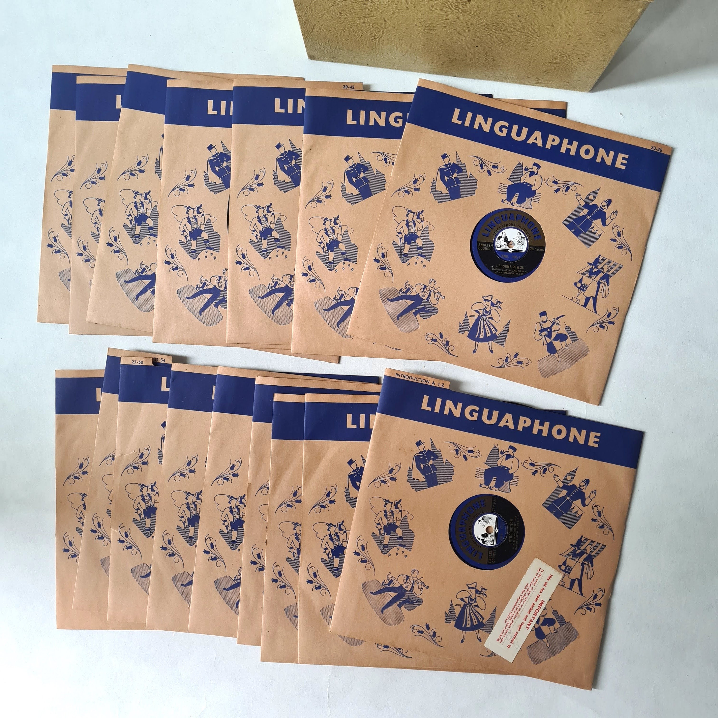 Vintage Languaphone Institut/box Case/set Lesson Course/learning