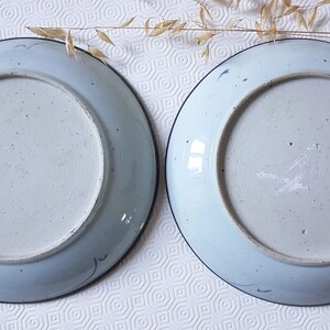 Vintage Plates set Porcelain Old China Asian Art Handcrafted Decor Blue Wall Decoration Home Interior Antiques Collectible flea market image 9