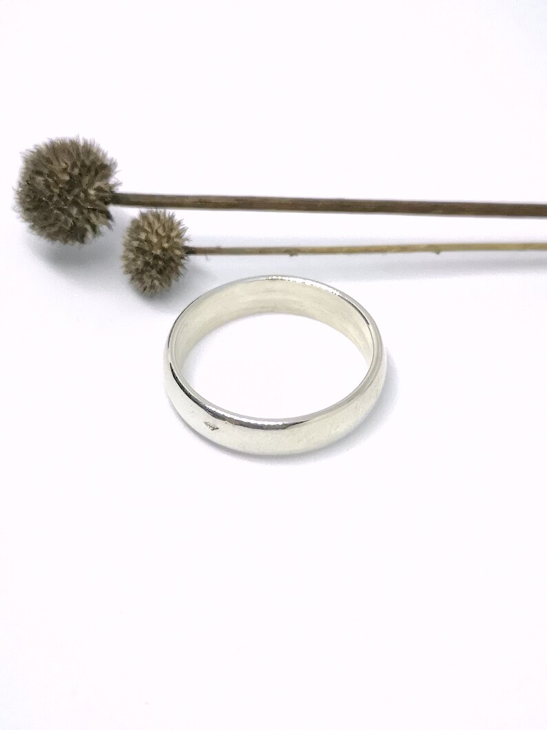 Bague Ancienne Hopi Navajo En Argent 925 - Taille 57, Vintage, Alliance Jonc