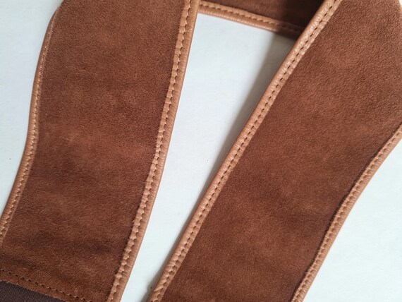Vintage belt Massimo Dutti nubuck leather luxury … - image 5