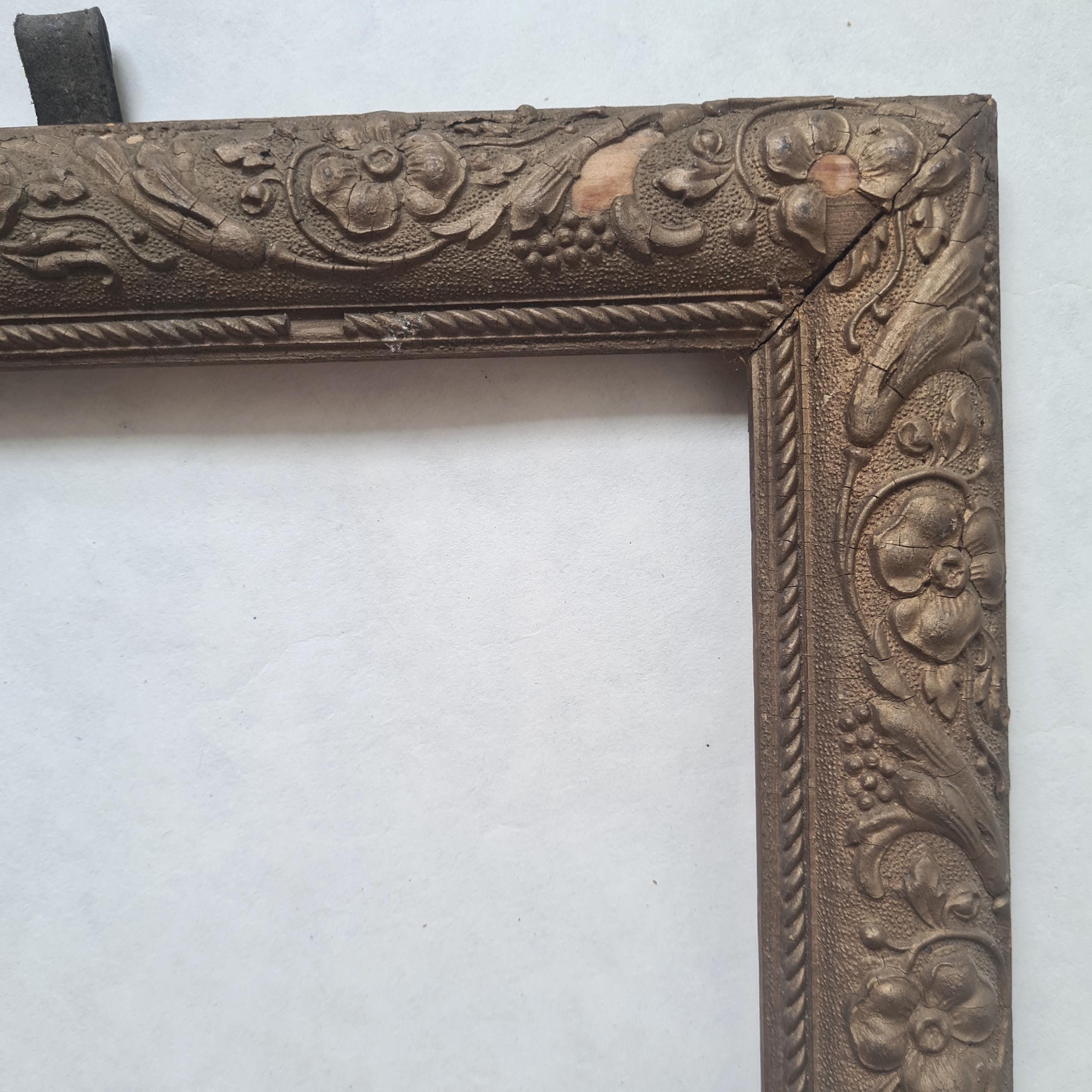 Vintage Carved Wood Frame/canvas Picture Frame/antique Wall
