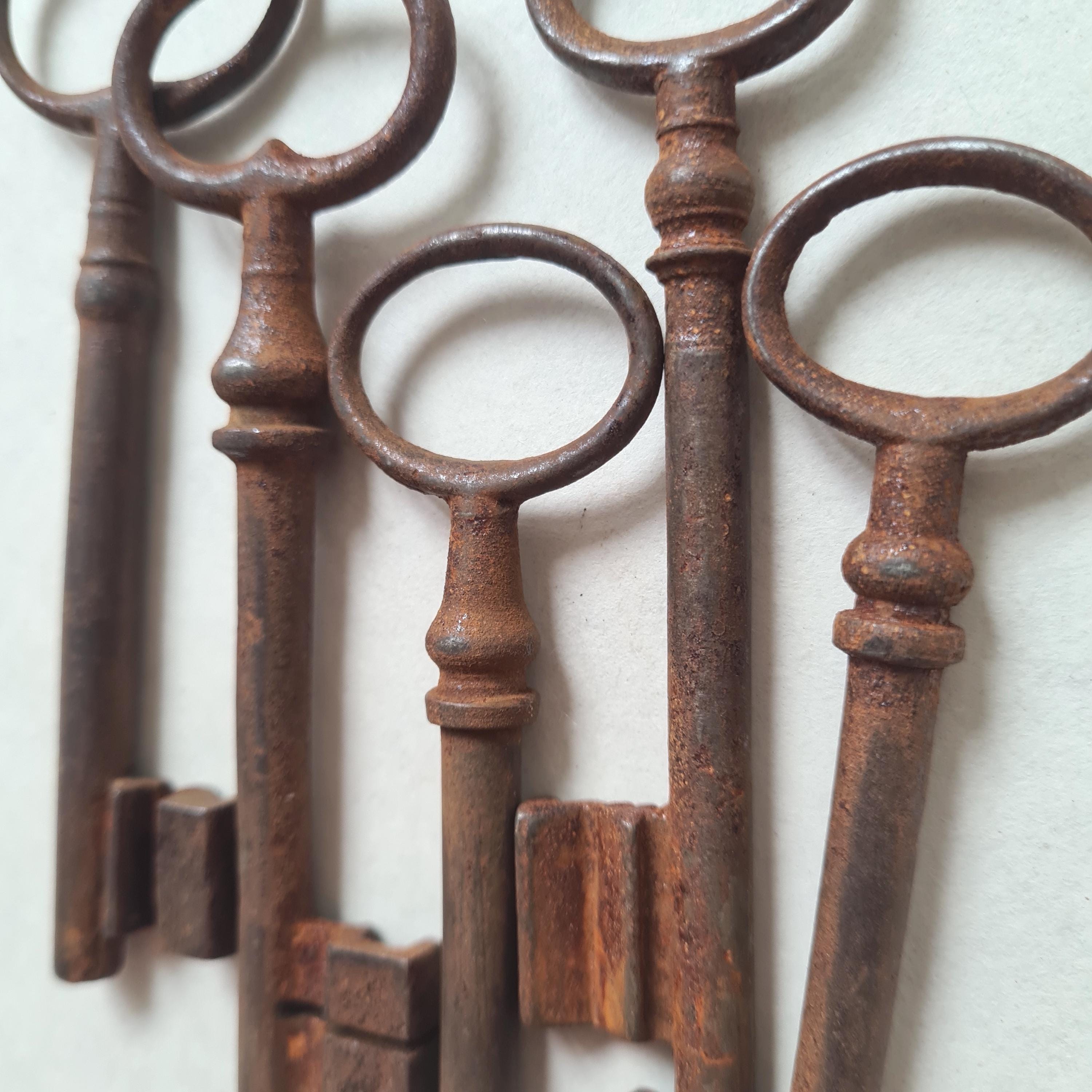 19世紀のヴィンテージアンティークキー/錬鉄製/素朴な装飾/時代家具