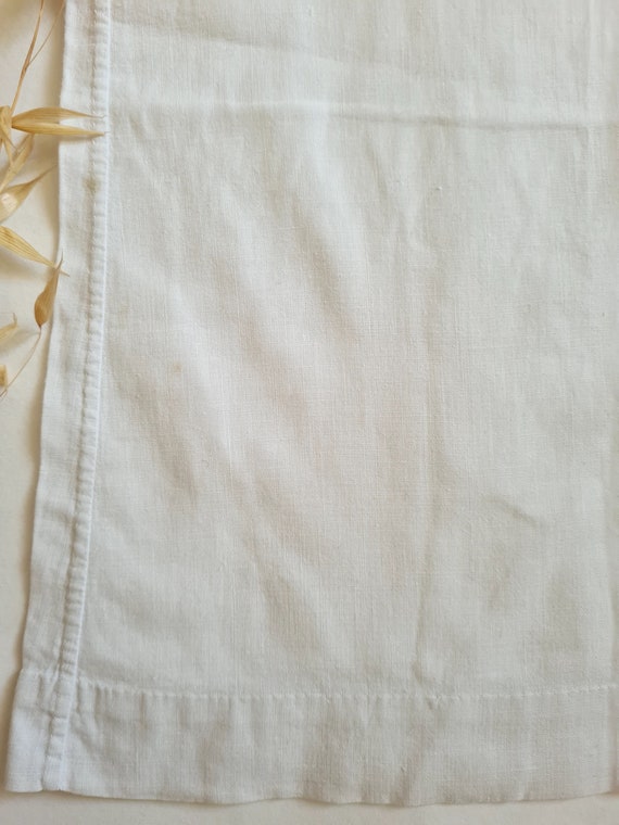 Vintage linen baby birth child white cotton embro… - image 5