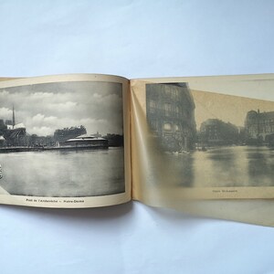 Antique photo album 32 views of flooded Paris and its suburbs January 29, 1910 photos collection booklet France history historical souvenir image 7