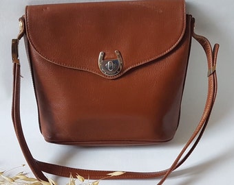 Vintage Pourchet Adjustable Shoulder Strap Bag/paris France Camel