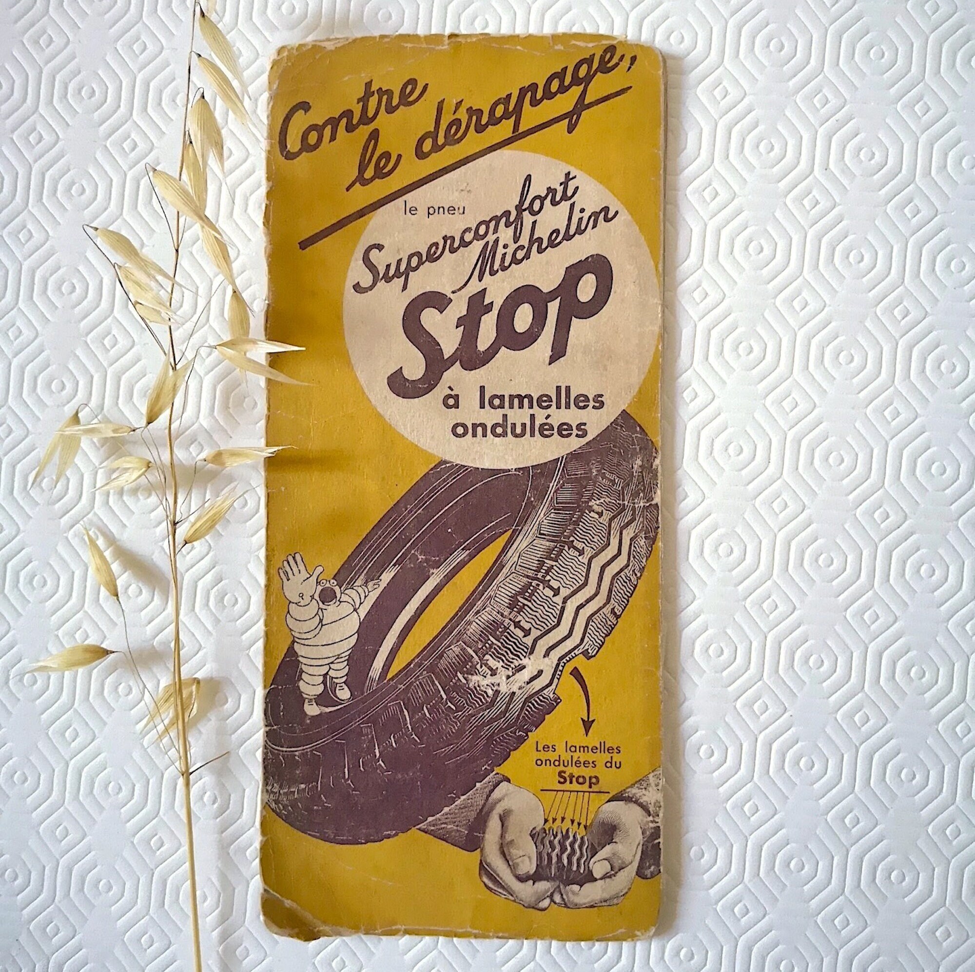 Vintage Carte Routière Michelin Ancienne Grandes Routes Plan France Jaune Voies Autoroutes Décoratio