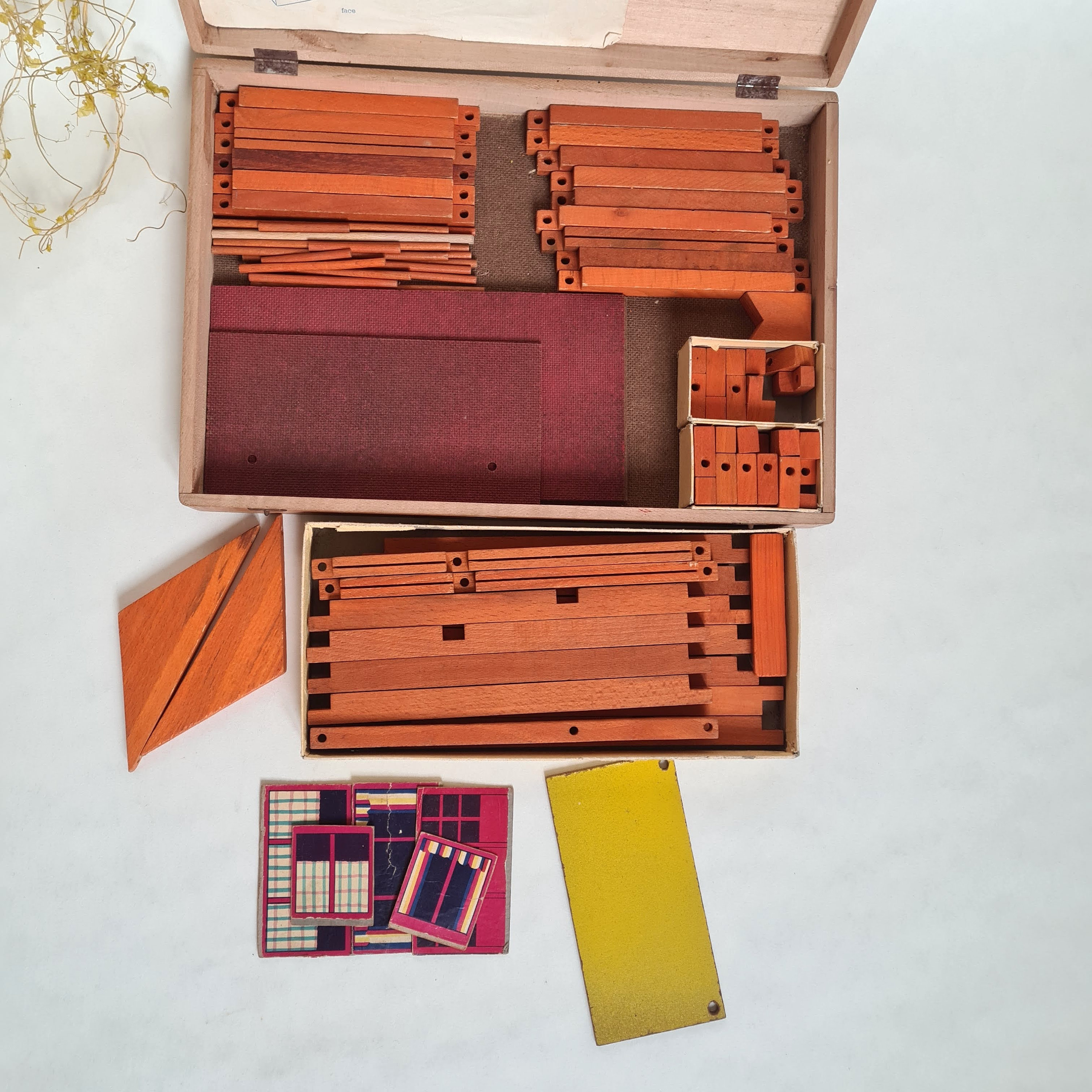 Vintage jouet jeux bois construction/La Préférée ancien/boite origine/chalet Jura mas provencal/France français/époque collection rare - France