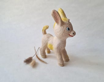 Vintage Pouet donkey/toy sound game/authentic rare collection/childhood nostalgia/old retro/60s/cute gift decoration/pony horse/collector