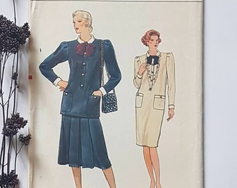Vintage patron Vogue Pattern couture robe mercerie 9040 tunique jupe tissu papier fabrication confection textile vêtement habit mode femme