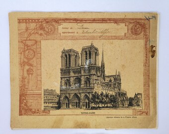 ヴィンテージの学校ノート / 19世紀 1897年 / フランス フランス語