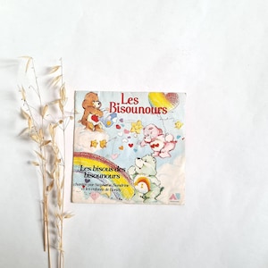 Disco in vinile vintage Les Bisounours cartone animato generico francese Francia gioventù nostalgia musica giovanile cantata dai bambini Bondy