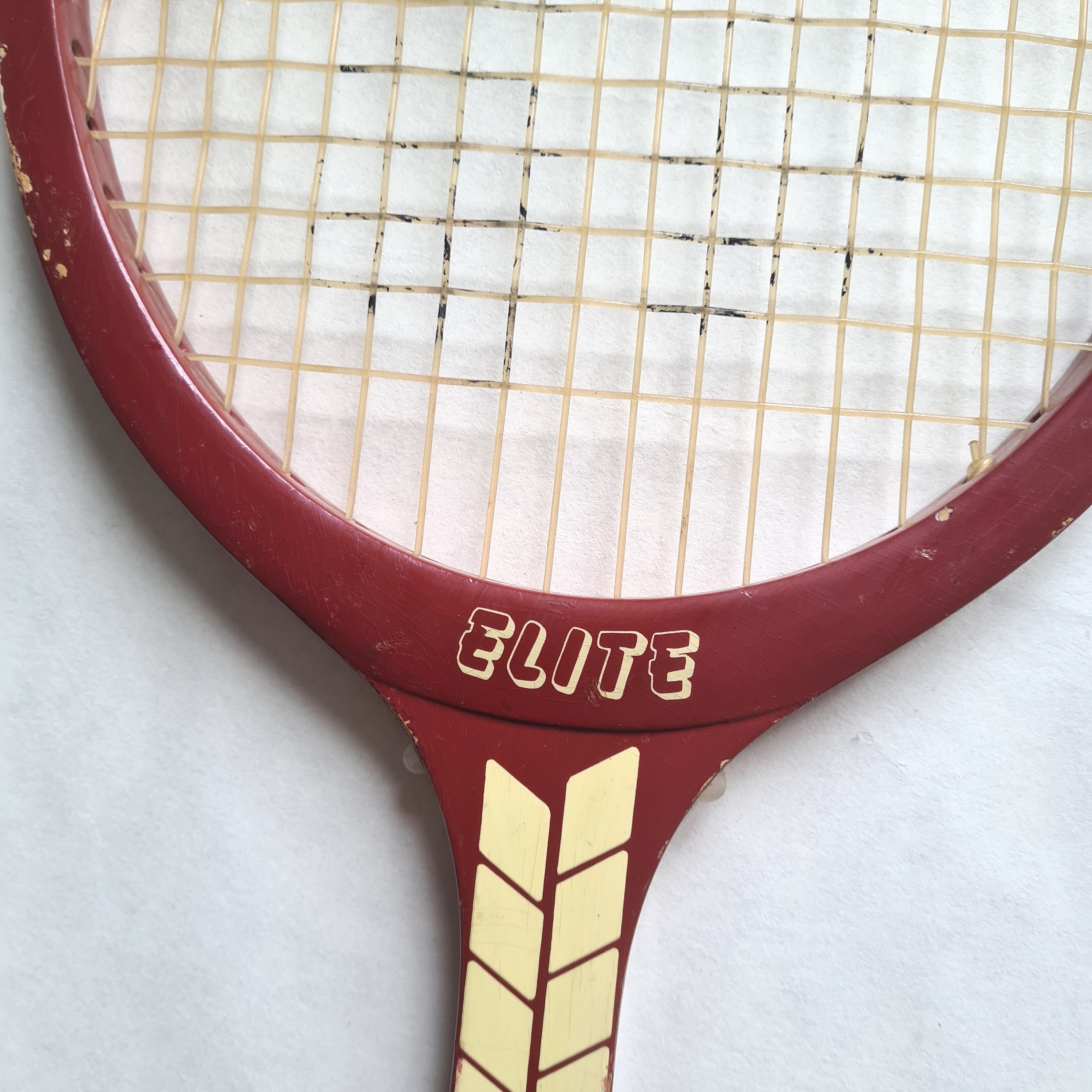 Vintage raquette tennis bois/Elan Elite/sport jeu raquettes adulte/ancienne rare collection décoration/match court grip/joueur entrainement - France