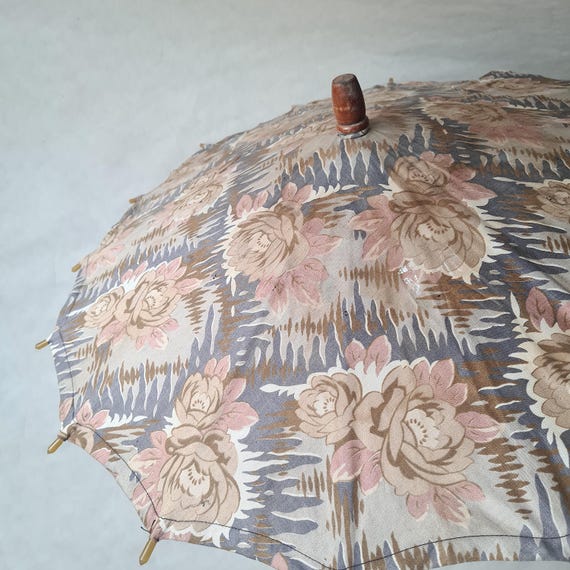2 Ombrelli In Cotone E Pizzo Per Damigella - Viaggio Vintage, Decorazione Matrimonio (25x30cm)