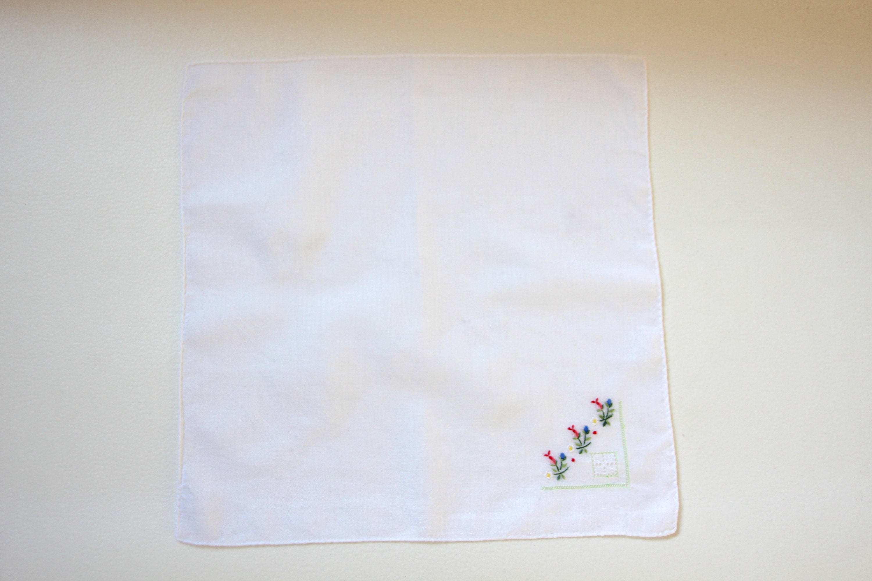 6 Mouchoirs En Coton Brodés Dentelle Vintage - CADANIA - Motifs Floraux - Pour Femmes - Lot De 6