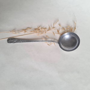Vintage ladle service soup/meal kitchen utensil/material aluminum/France French/covered art of the table/old rustic country chic/flea market