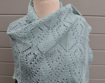 Green lace shawl