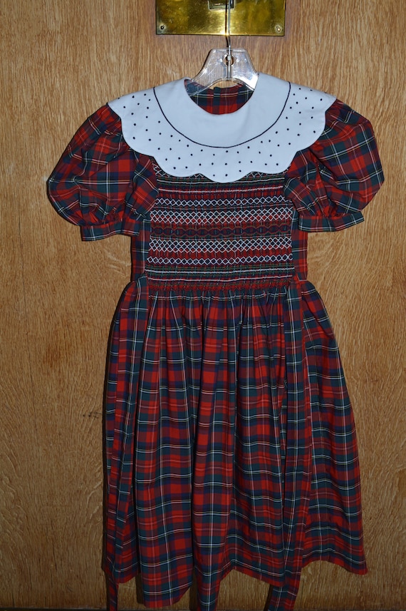 Smocked Plaid Dress