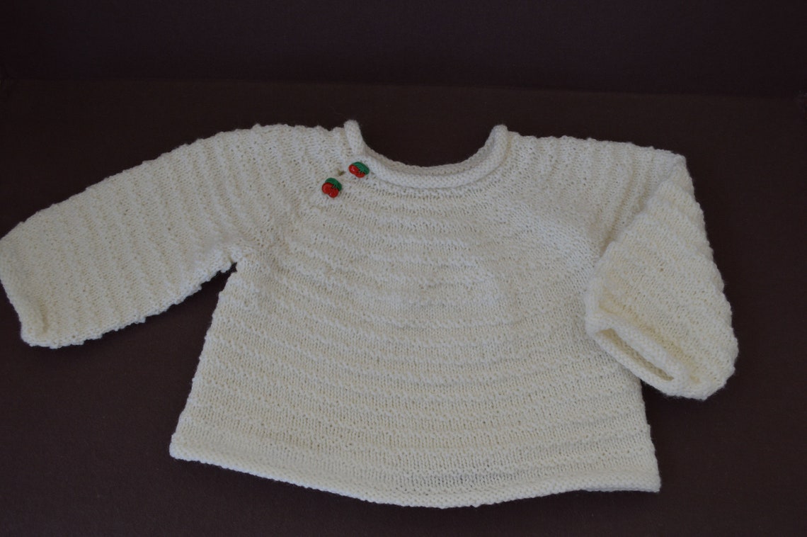 White Baby Sweater Etsy