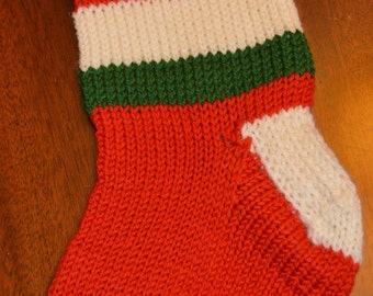 Hand Knit Christmas Stocking