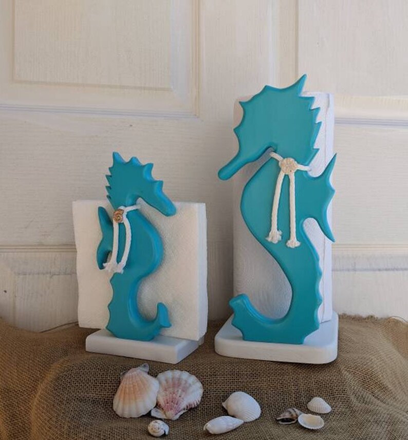 Seahorse Home Decor Nautical Paper Towel Holder or Available Etsy