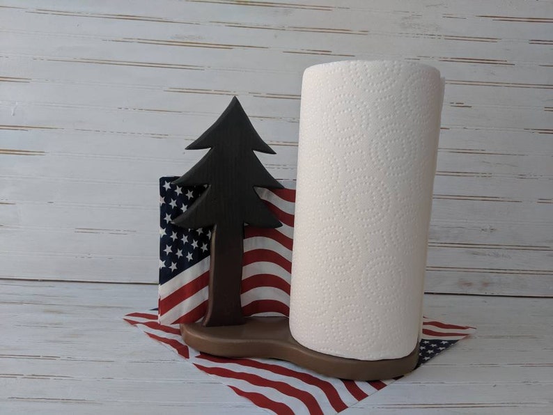 Rustic Grizzly Black Bear Paper Towel Holder Log Cabin Etsy