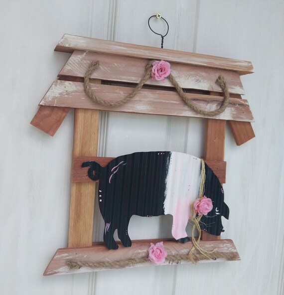 Farmhouse Pig Decor Country Rustic Kitchen Wall Metal Pigs Barn Ready To Ship Astringsowllady
