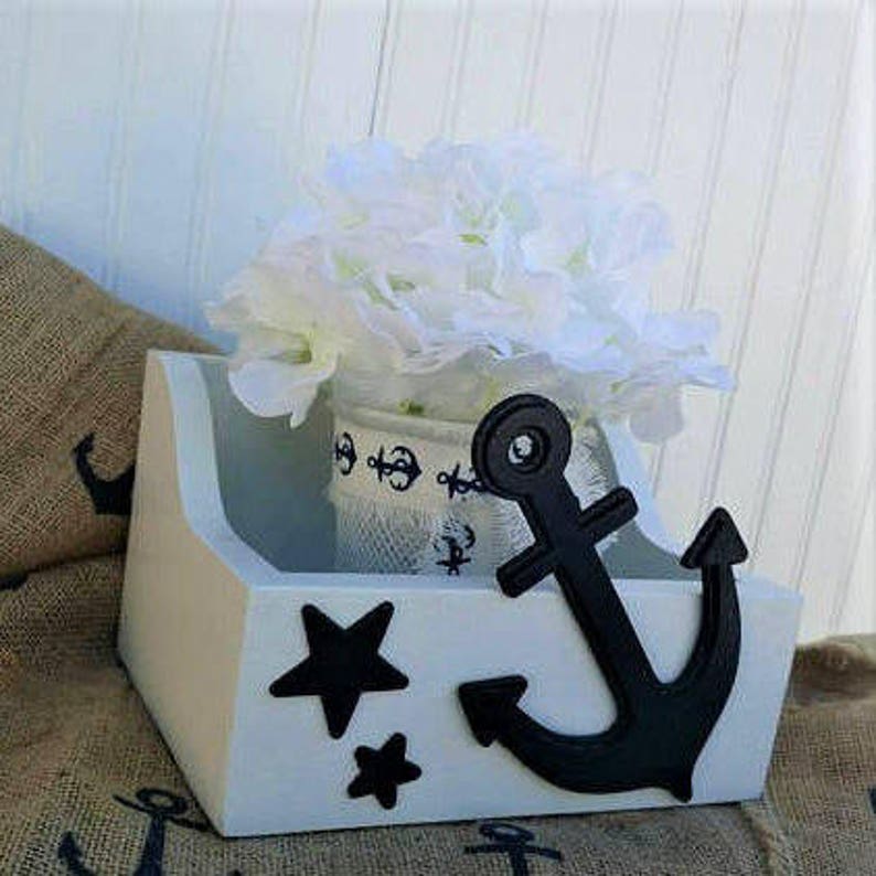 Anchor Nautical Home Decor Anchor Storage Box Nautical Etsy