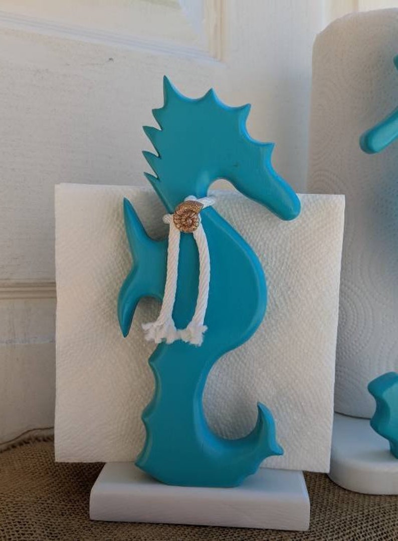 Seahorse Home Decor Nautical Paper Towel Holder or Available Etsy