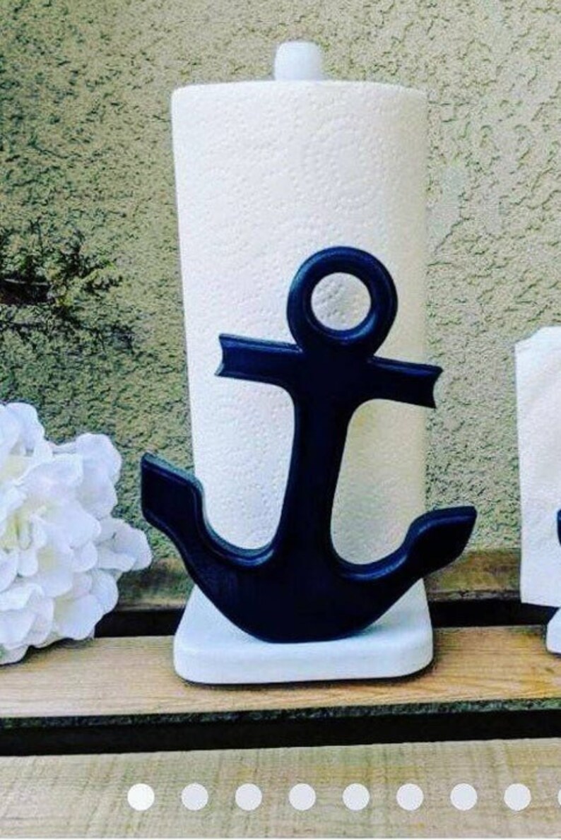 Anchor Medium Paper Towel Holder OR Save on the Set nautical Etsy