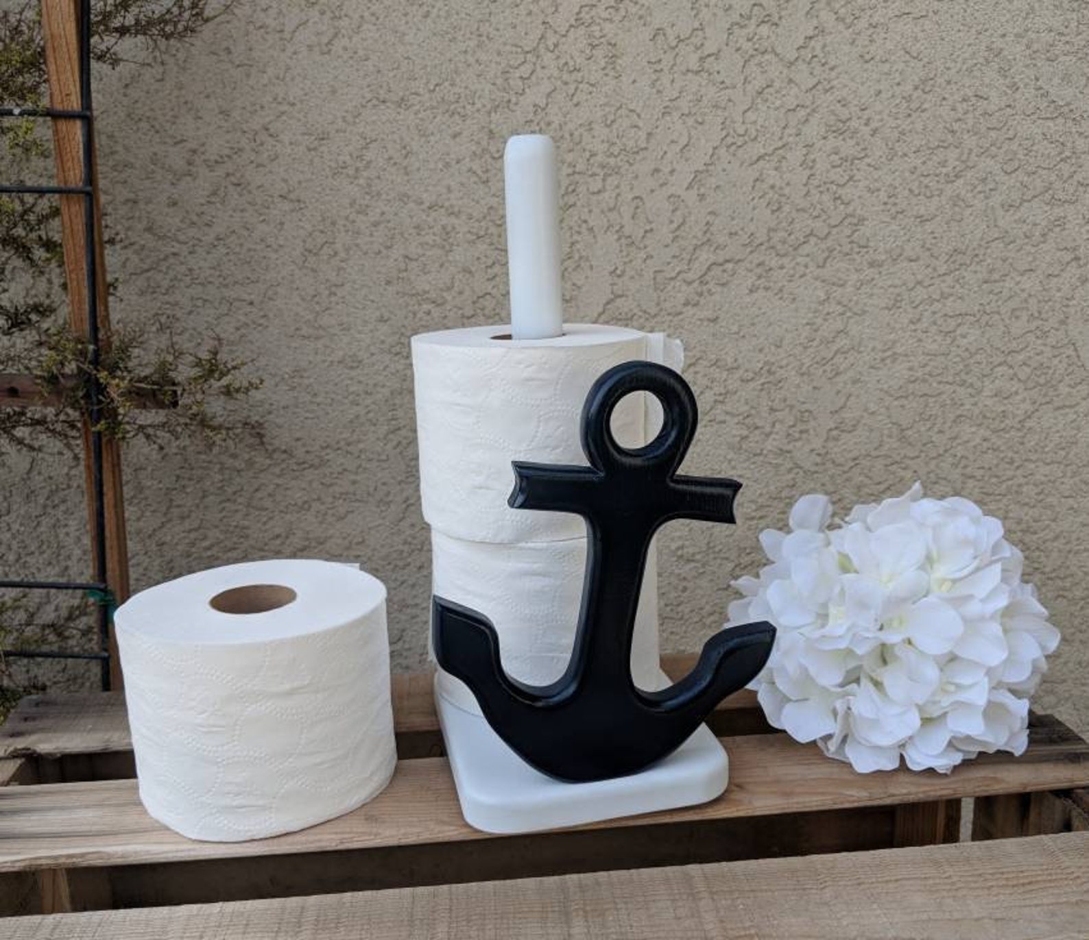 Anchor Nautical Paper Towel Holder OR Save on the Set Medium Etsy