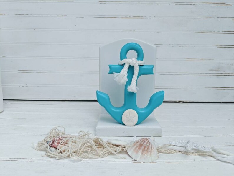 Beach Home Decor Anchor Nautical Paper Towel Holder OR save on the set Medium Size Anchors Coastal Kitchen Accessory -Wooden Anchors
