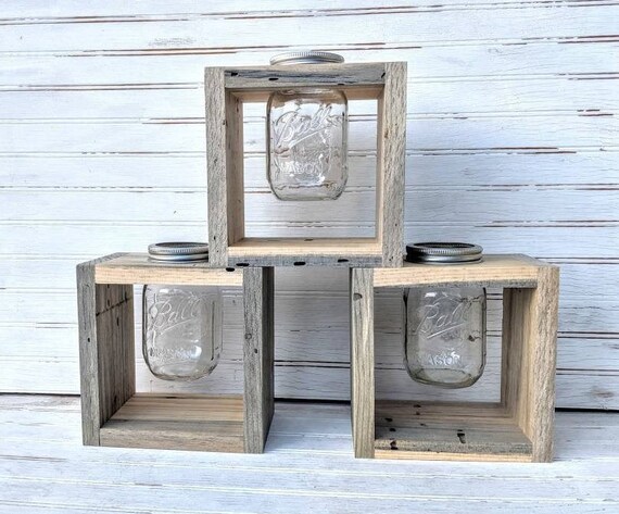 Two Farmhouse Kitchen Pint Mason Jar Canisters For your | Etsy