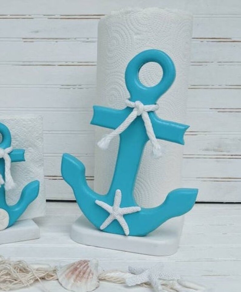 Coastal Home Kitchen Large Boat Anchor Paper Towel Holder OR Etsy