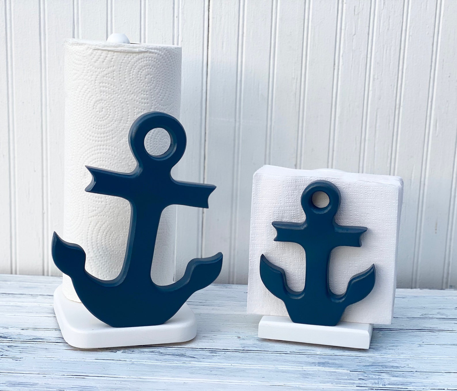 Anchor Nautical Paper Towel Holder OR save on the set Medium Etsy