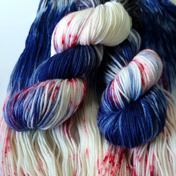 Zombie Holiday - Superwash Wool / hand dyed / hand painted / Worsted / DK / Fingering / yarn